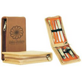 Dark Brown Leatherette 7 Tool Manicure Gift Set